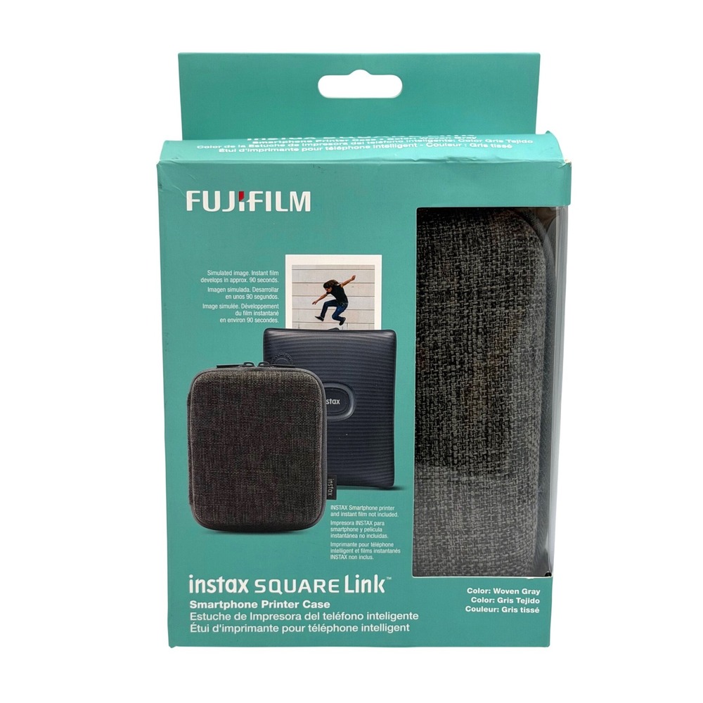Fujifilm Instax Square Link Smartphone Printer Case Woven Gray 600023109 Hard